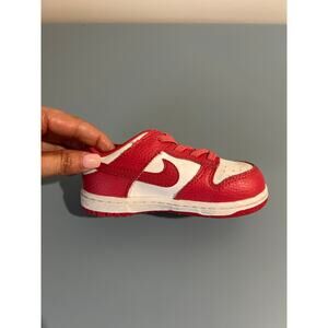 Nike dunks low pink white toddler girl size 8C **single left shoe only**
